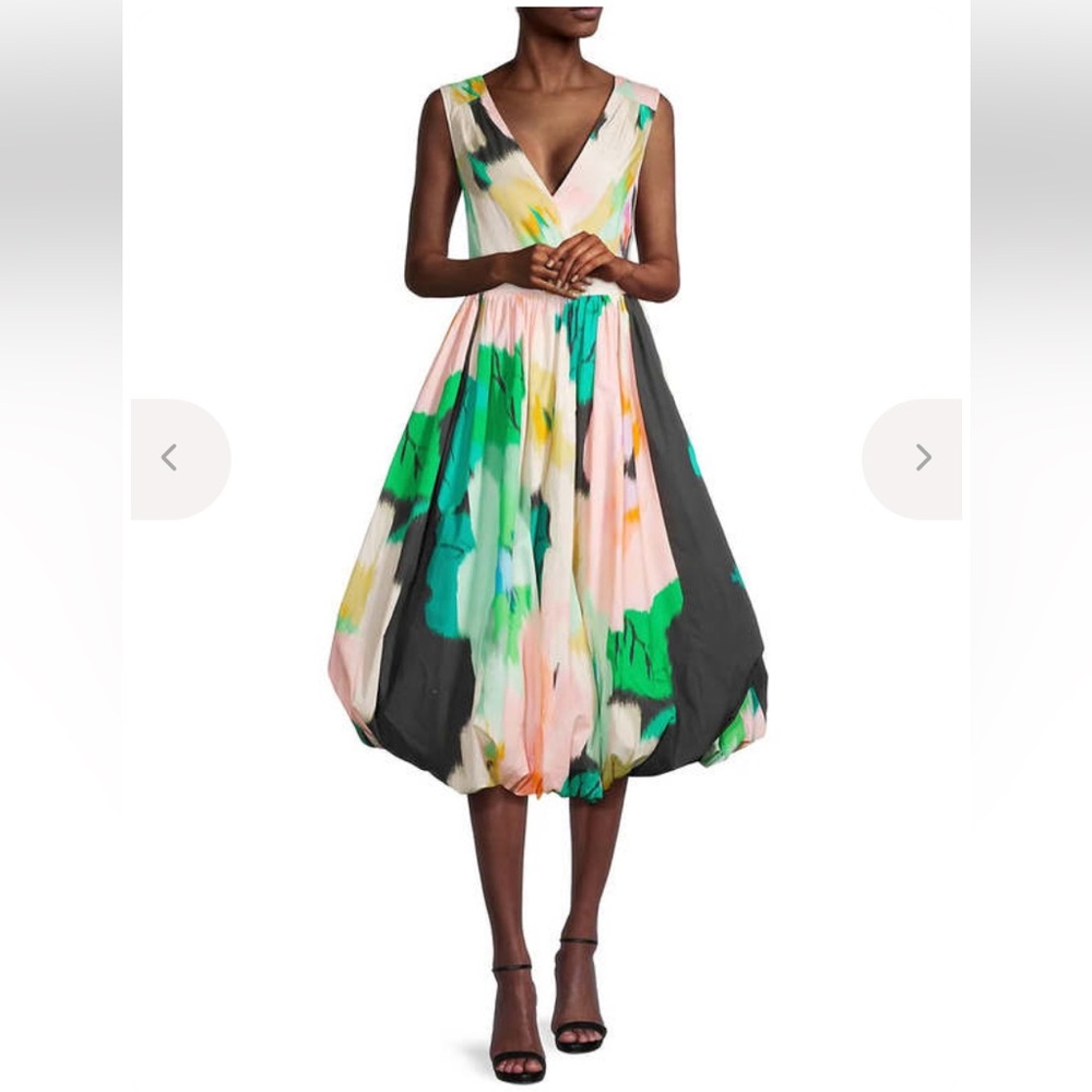 Hope for flowers Tracy Reese bubble dress medium floral artsy special occasion